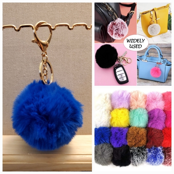Cute Fashion Faux-Fur Puff Ball - Picture 1 of 8